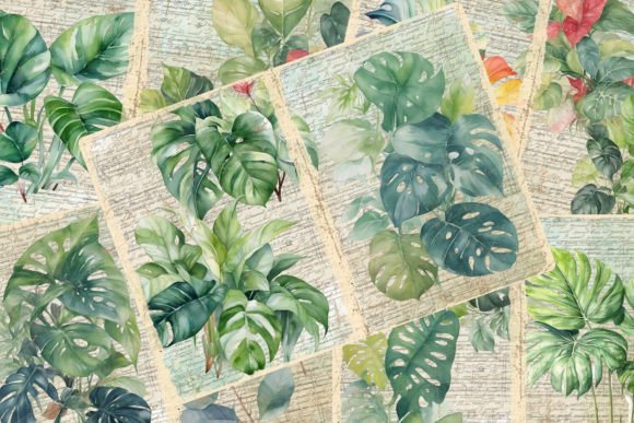 Download Pack of Tropical Plant Leaf Junk Journal - Premium Bundle